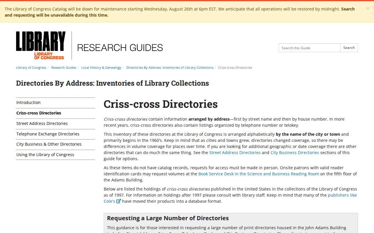 Oshtemo Township previous residents address research through a criss-cross directory guide